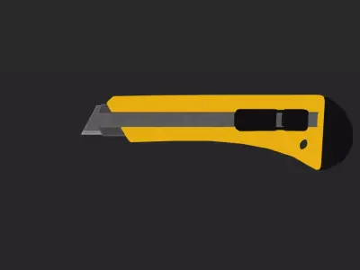Utility Knife 3D Model Game-Ready Low-poly 3D model