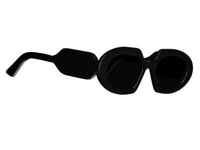 Round Black Sunglasses 3D model