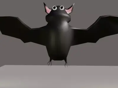 Simple bat Low-poly 3D model