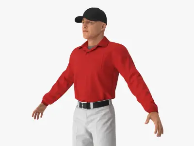 Young Man in Casual Clothes Rigged for Maya 3D model purchase