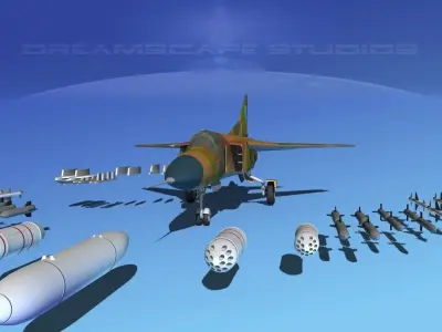 Mig-23 Fighter Ukraine 3D model