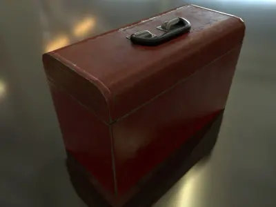 Toolbox tool box on table Low-poly 3D model