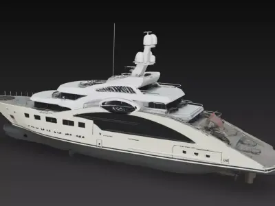 Modern Ultra Luxury Super Yacht 3D Model 3D print model