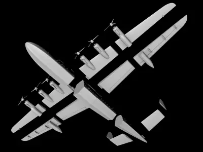 LATECOERE-631 FLYING BOAT SCALE 1-100 3D print model
