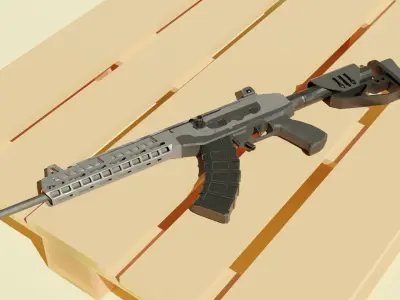 IWI Galil Ace low-poly Low-poly 3D model