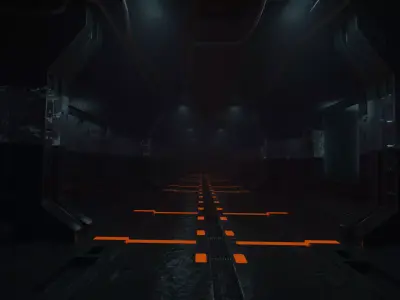 Sci-Fi corridor 3D model