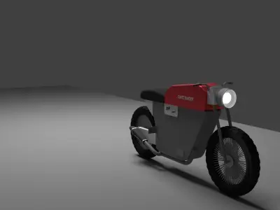 CafeRacer 3d Model Rigged Low-poly 3D model
