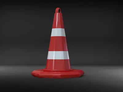 Traffic Cone Game Ready Low-poly 3D model
