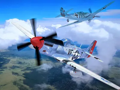 P51 Mustang US fighter pane Free 3D model