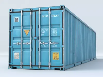 Cargo Containers Barrels and Crates Vol3 PBR 3D model