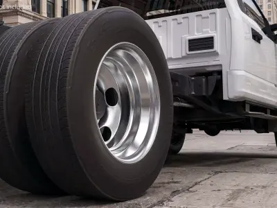 Heavy Duty Dually Wheels with Tire Assembly 3D model