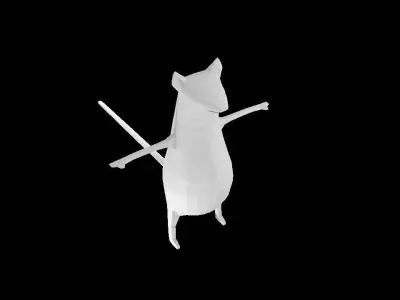 Low poly mouse rat Low-poly 3D model