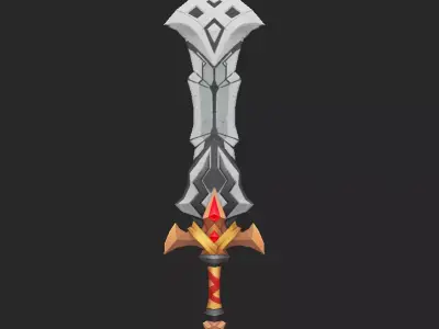 Pack With 30 Fantasy Swords - Part 15 Low-poly 3D model