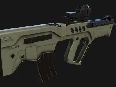 IWI Tavor TAR-21 Low-poly 3D model
