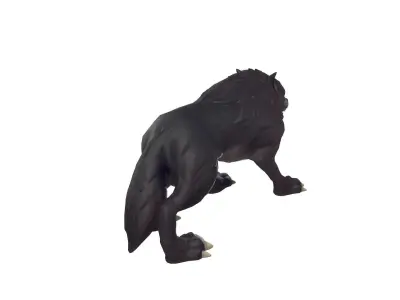 Stylized Wild Wolf 3D Model 3D model
