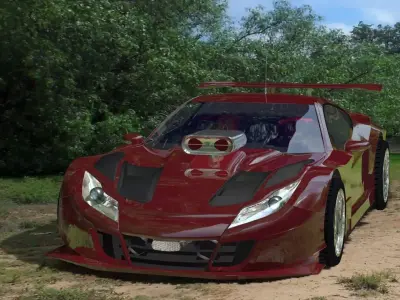 Low Poly Race Car  Free low-poly 3D model