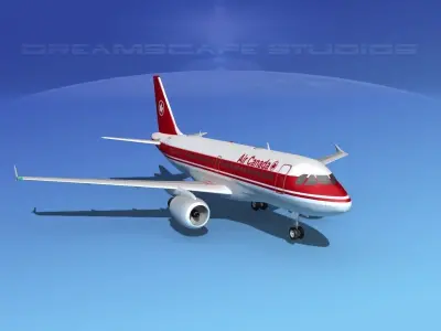 Airbus A319 Air Canada 1 3D model