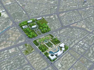 Chaozhou Guangdong Province China 40km Free low-poly 3D model