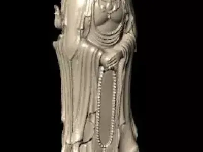 The Bodhisattva two buddha statues 3D print model