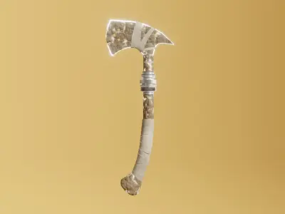 Earth Axe - Elemental Axe - Model 01 Low-poly 3D model