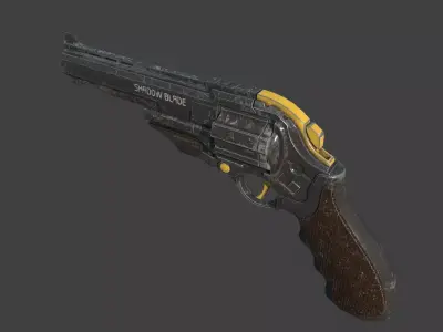 Future Sci-Fi Revolver 3D model