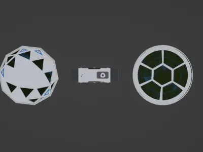Space Modular Base Free low-poly 3D model
