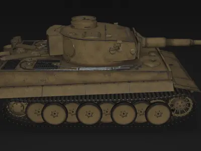 Tiger tank panzer VI ausf H 3D model