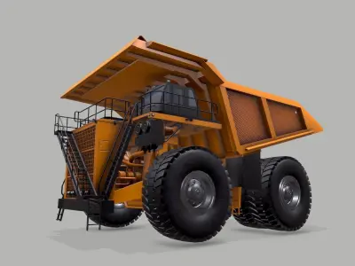 Industrial Vehicle Mine Truck Low-poly 3D model
