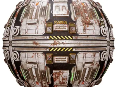 PBR Seamless Sci-Fi Texture 26 Low-poly 3D model