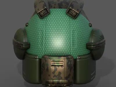 Helmet scifi military combat 3d model  Low-poly 3D model