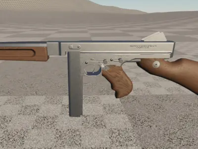 M1A1 Thompson SMG Low-poly 3D model