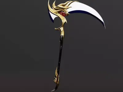 Kayn axe Weapen fanArts style 3D model