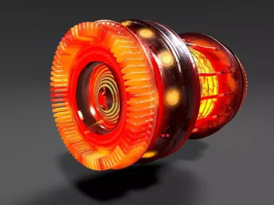 POWERCELL orange light bulb 3D model