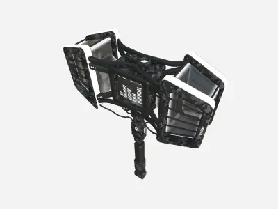 SciFi War Hammer A09 Black Camouflage - Sci Fi Weapon Design Low-poly 3D model
