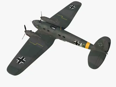 Heinkel He 111 A1-AC Low-poly 3D model