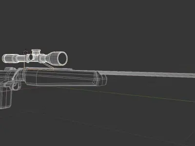 Sniper SP66 Free low-poly 3D model