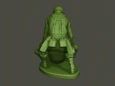 American soldiers ww2  dragging A8 3D print model