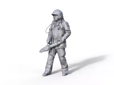 Figure firefighter Andreas A  3D print model
