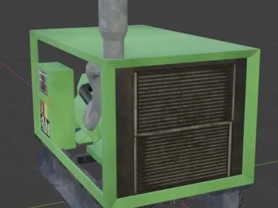 Baterpillar Diesel Generator Free 3D model