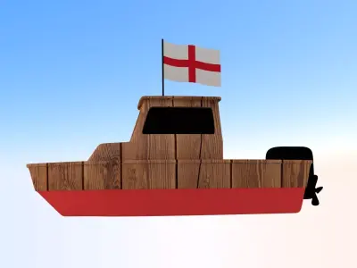 England Fishing Boat 3D model