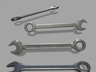 wrench Low-poly 3D model 13