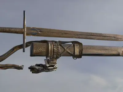 Medieval Long Sword 3D model purchase
