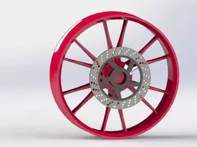 motorcycle wheel rim Free 3D print model