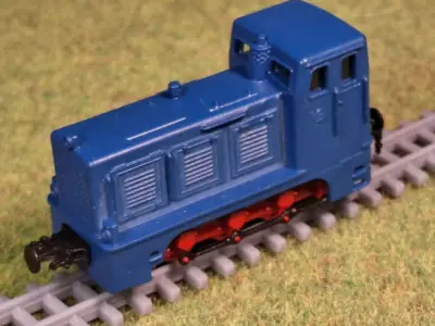 Diesel locomotive LKM V10C 1-87 H0f600mm resin 3D print model