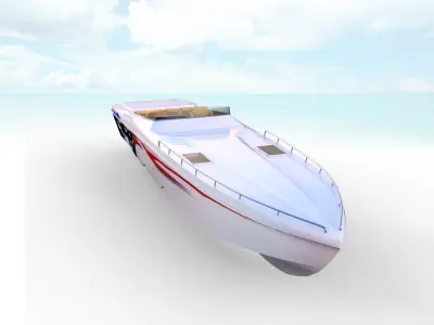 Black Thunder Boat 3D model