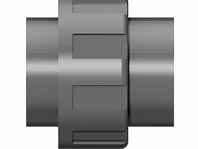 PVC Three Piece Unions - BSP Female -  Free 3D model