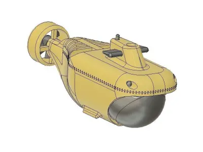 Research Submarine scale model  3D print model