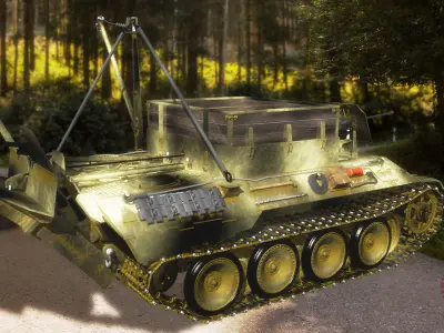 bergepanther world war ii tanks 3D model