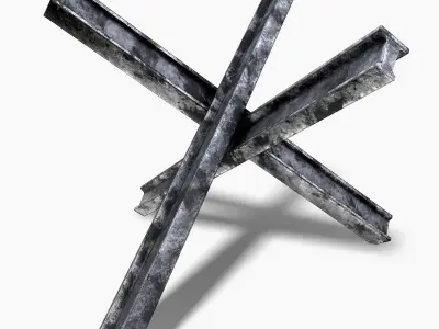 Military Barricade PBR Low-poly 3D model