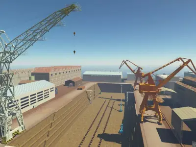 Shipyard Dry Dock 3D model